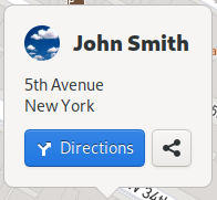 Redesigned UI bubble showing information about John Smith