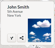 Previous UI bubble showing information about John Smith