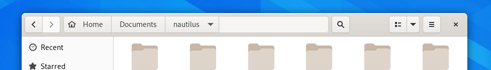 GIF of a failed tab complete in Nautilus closing the location entry