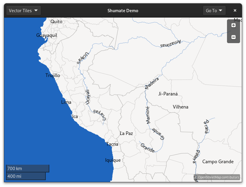 Map of the same area of South America, but the river labels are legible this time.